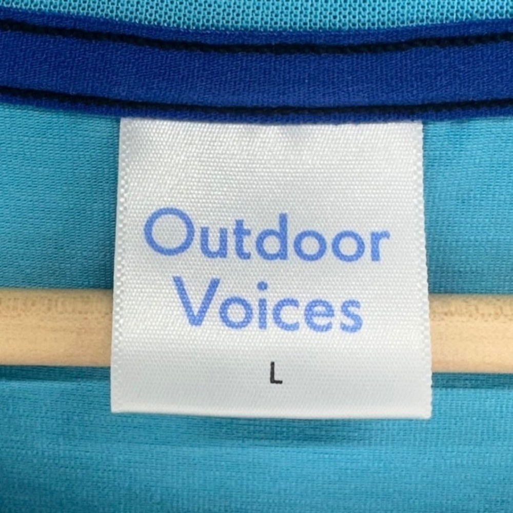 Outdoor Voices T-Shirt Mens Large Blue Comfort Stretch Performance Tee Casual - Picture 4 of 8